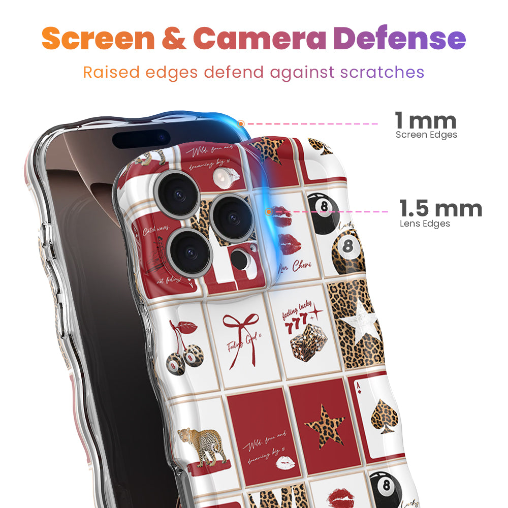 Wild Cherry Wavy Case | Leopard Print & Rock n' Roll iPhone Cover