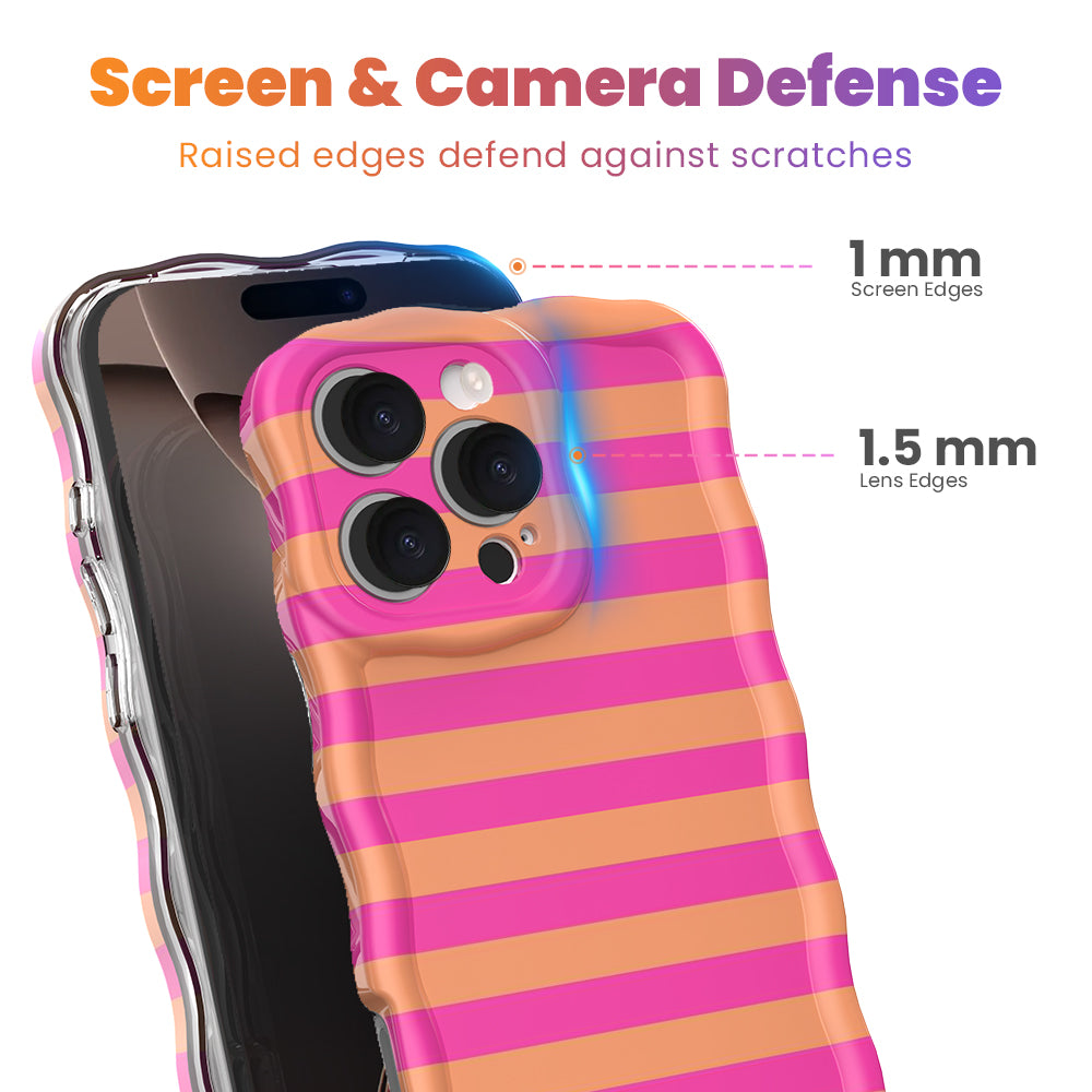 Candy Citrus Wavy Case | Pink & Orange Sunset Aesthetic iPhone