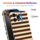 Sweet Espresso Stripes Wavy Luxe MagSafe iPhone case with a brown and cream striped print from Fancy Bands
