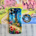Once Upon A Time enchanted forest pattern MagSafe phone grip ring with whimsical trees and magical forest vibes compatible with iPhone and Samsung