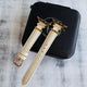 Paw & Sparkle Leather Band For Apple Watch Multiple Colors Available â Featuring dazzling crystal paw connectors and soft leather straps, these cute Apple Watch bands are made to turn heads (and wa...