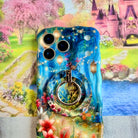 Once Upon A Time enchanted forest pattern MagSafe phone grip ring with whimsical trees and magical forest vibes compatible with iPhone and Samsung
