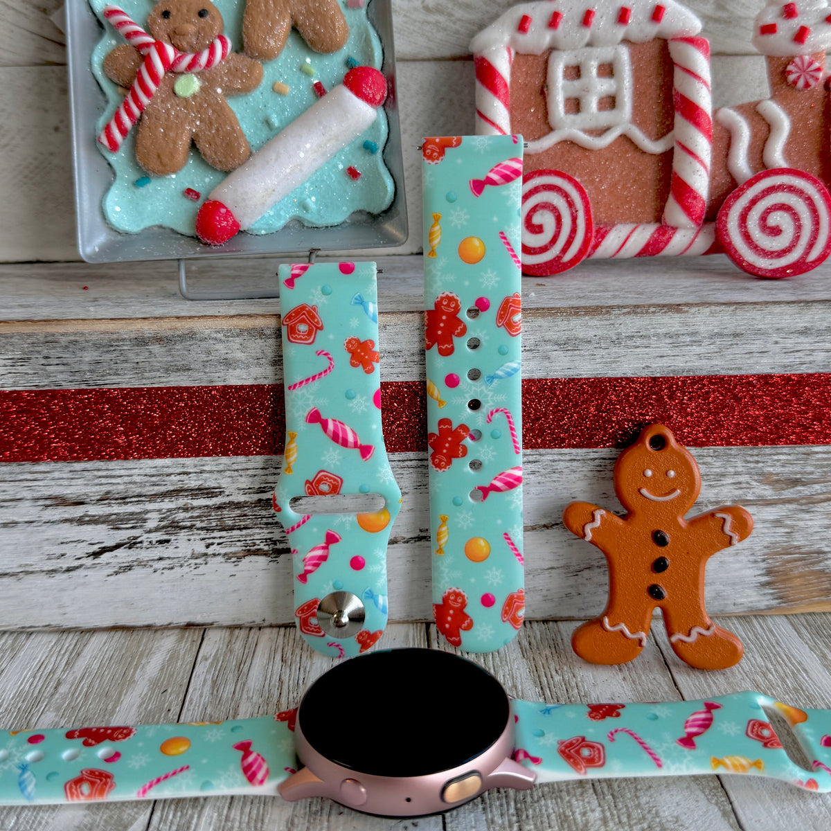 Jolly Gingerbread Print Silicone Band For Samsung Watch – Fancy Bands