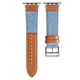 Chic Denim Leather Fusion Band For Apple Watch — Unique Design: Stand out with this distinctive denim and leather patchwork band, blending classic elegance with modern style.