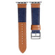 Chic Denim Leather Fusion Band For Apple Watch — Unique Design: Stand out with this distinctive denim and leather patchwork band, blending classic elegance with modern style.
