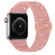 GlimmerGlitz Stretchy Nylon Elastic Loop Band For Apple Watch Multiple Colors Available — Adjustable Fit: Fits a wide range of wrist sizes from 4.5" to 9.5" with an adjustable metal buckle for a se...