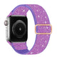 GlimmerGlitz Stretchy Nylon Elastic Loop Band For Apple Watch Multiple Colors Available — Adjustable Fit: Fits a wide range of wrist sizes from 4.5" to 9.5" with an adjustable metal buckle for a se...