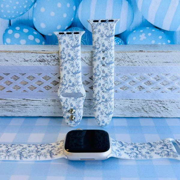Bluebell Bunny Print Silicone Band
