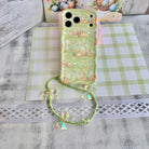 Sage Bow Sweetie Fancy Phone Charm â Sage Bow Sweetie Phone Charm - Sage Green & Bow Beaded Phone Wrist Strap Sweet, sage, and seriously cute!