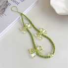 Sage Bow Sweetie Fancy Phone Charm â Sage Bow Sweetie Phone Charm - Sage Green & Bow Beaded Phone Wrist Strap Sweet, sage, and seriously cute!