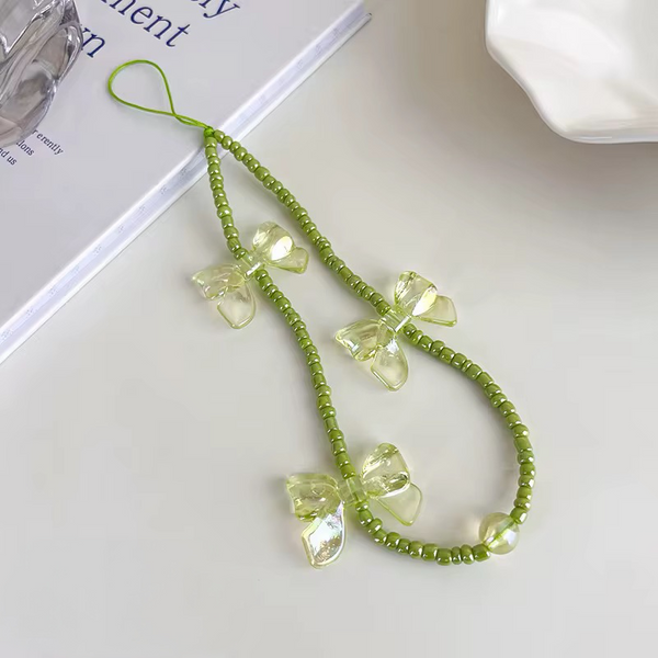 Sage Bow Sweetie Fancy Phone Charm