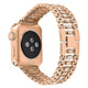 Diamond Dazzle Stainless Steel Link Band For Apple Watch Multiple Colors Available — Why You'll Love It: ✔ Chic & Stylish: Dazzling metal links with subtle sparkle embellishments.