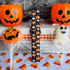 halloween silicone watch band for samsung watch with candy corn accents