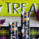 halloween galaxy watch strap with friendly ghosts and pumpkins 20mm