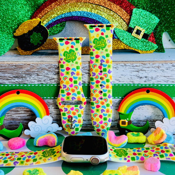 Charmingly Lucky Print Silicone Band