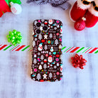Slim holiday MagSafe iPhone case with Santa, cookies, and JOY lettering