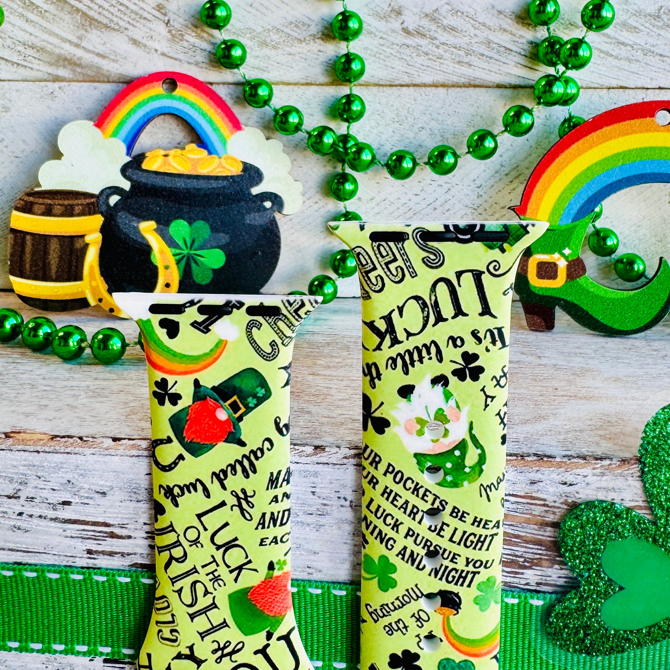 Lucky Limerick Print Silicone Band For Apple Watch Fancy Bands