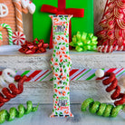 Twistmas Vibes candy cane Apple Watch band with Sweet But A Little Twisted text