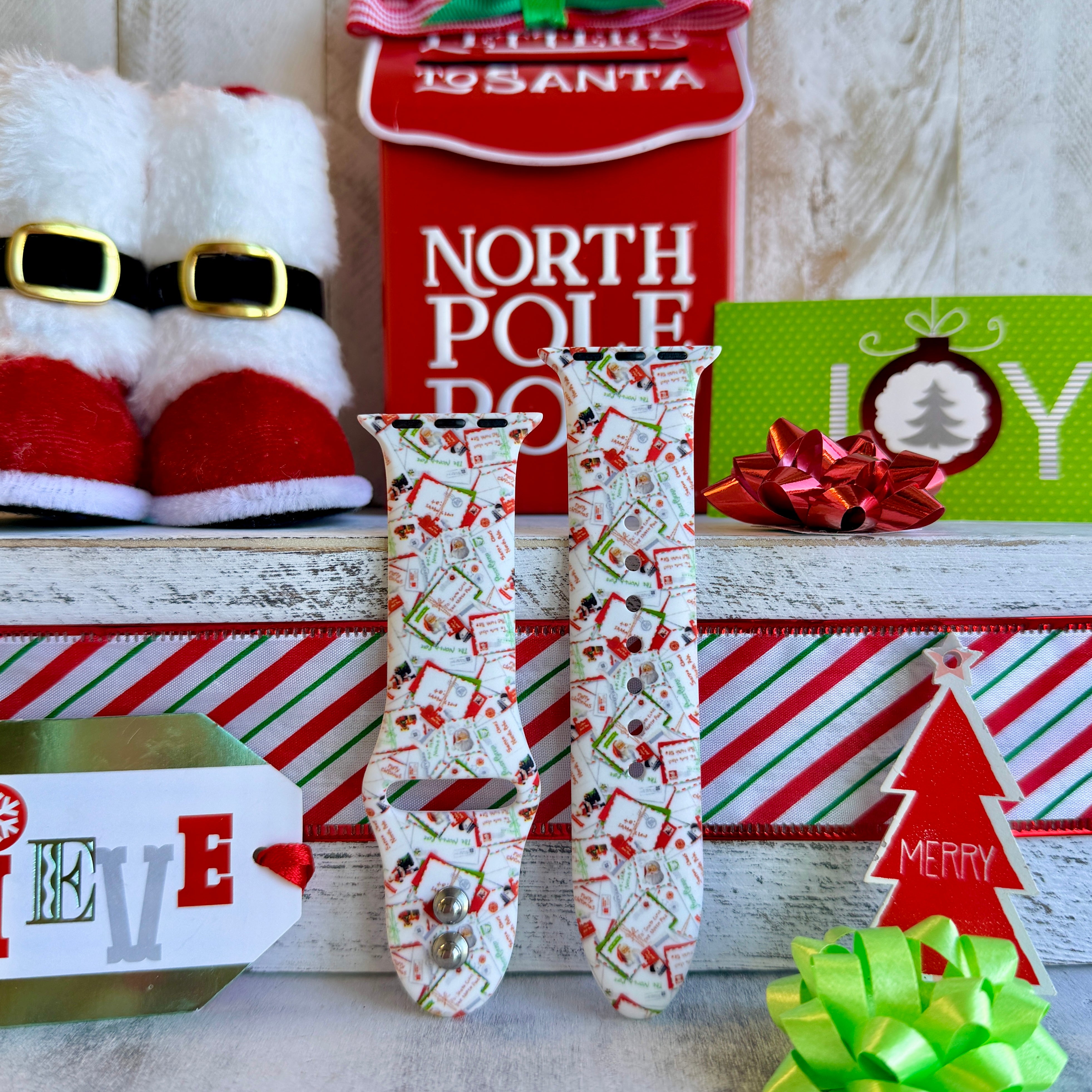 Letters to Santa and other festive Christmas Apple Watch bands for holiday season styling