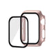 Hard Case With Tempered Glass Screen Protector For Apple Watch Multiple Colors Available — Adorned with sparkling crystal rhinestones along the edges, it gives your watch a unique, luxurious look...