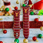 Buffalo plaid Deerlightful Apple Watch band perfect for winter holidays and cozy season
