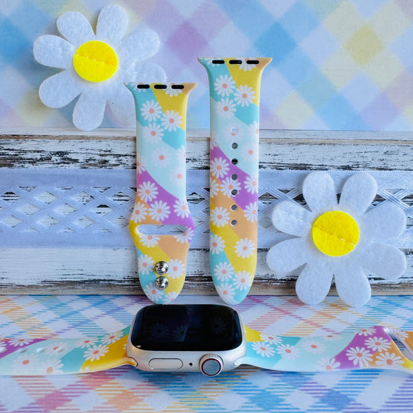 Daisy Dream Print Silicone Band