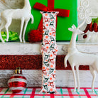 Reindeer Waltz festive Apple Watch strap with dancing reindeer and snowflake pattern
