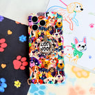 Zero Woofs Given Hold It Fancy MagSafe grip ring with a colorful illustrated dog print design from Fancy Bands