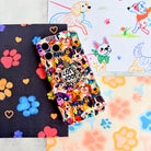 Zero Woofs Given Wavy Luxe MagSafe iPhone case with a colorful illustrated dog print design from Fancy Bands