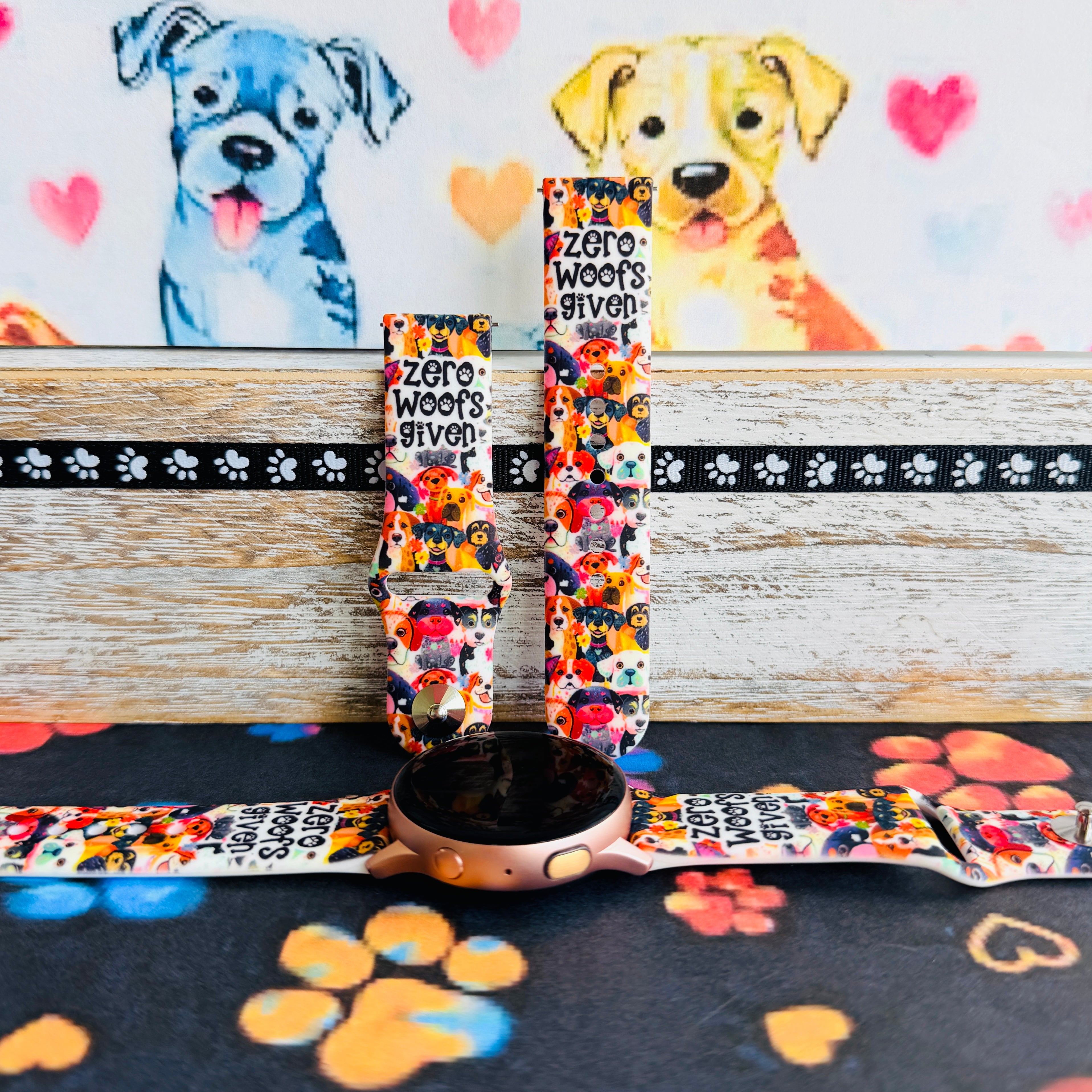 Zero Woofs Given colorful dog print silicone band for Samsung Galaxy Watch from Fancy Bands
