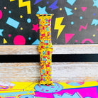 Oops It's the 90's yellow retro 90s print silicone band for Apple Watch from Fancy Bands