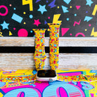 Oops It's the 90's yellow retro 90s print silicone band for Apple Watch from Fancy Bands