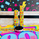 Oops It's the 90's yellow retro 90s print silicone band for Samsung Galaxy Watch from Fancy Bands