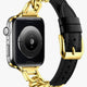Chain Reaction Leather Steel Bracelet Band For Apple Watch Multiple Colors Available â Chain Reaction Collection âï¸â¨ A bold fusion of luxe leather and polished stainless steel, the Chain Reaction B...
