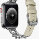 Chain Reaction Leather Steel Bracelet Band For Apple Watch Multiple Colors Available â Chain Reaction Collection âï¸â¨ A bold fusion of luxe leather and polished stainless steel, the Chain Reaction B...