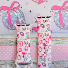 Disco Cowgirl pink western print silicone band for Apple Watch with cowboy boots and disco balls from Fancy Bands