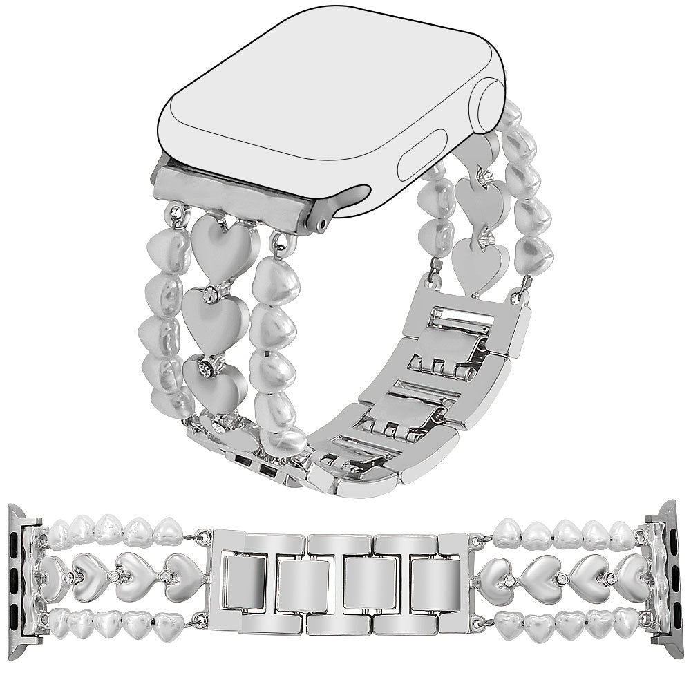 Pearly Ever After Steel Link Band For Apple Watch Two Colors