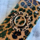 Rawr Mode leopard print MagSafe phone grip ring and stand compatible with iPhone