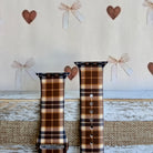 Toffee Tartan brown, tan and cream plaid silicone band for Apple Watch from Fancy Bands