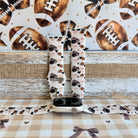 Game Day Darling coquette football print silicone band for Apple Watch with footballs, pumpkins, bows and hearts from Fancy Bands