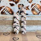 Game Day Darling coquette football print silicone band for Samsung Galaxy Watch with footballs, pumpkins, bows and hearts from Fancy Bands