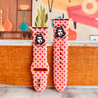 My Face Says It All Apple Watch band with sassy retro woman on pink and orange geometric pattern with Your Mood But a Band text
