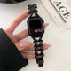 Chic Herringbone Chain Link Steel Bracelet Band For Apple Watch Multiple Colors Available — Herringbone Design: Chic and modern pattern.