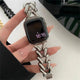 Chic Herringbone Chain Link Steel Bracelet Band For Apple Watch Multiple Colors Available — Herringbone Design: Chic and modern pattern.