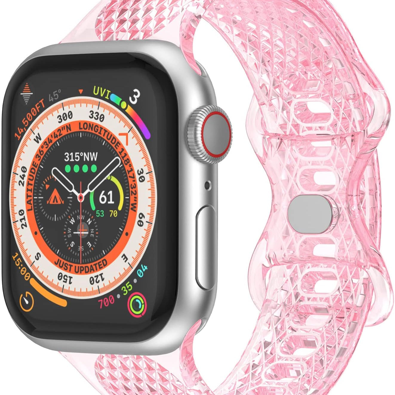 ClearGlide JellyGroove Silicone Sport Band For Apple Watch Multiple Colors Available
