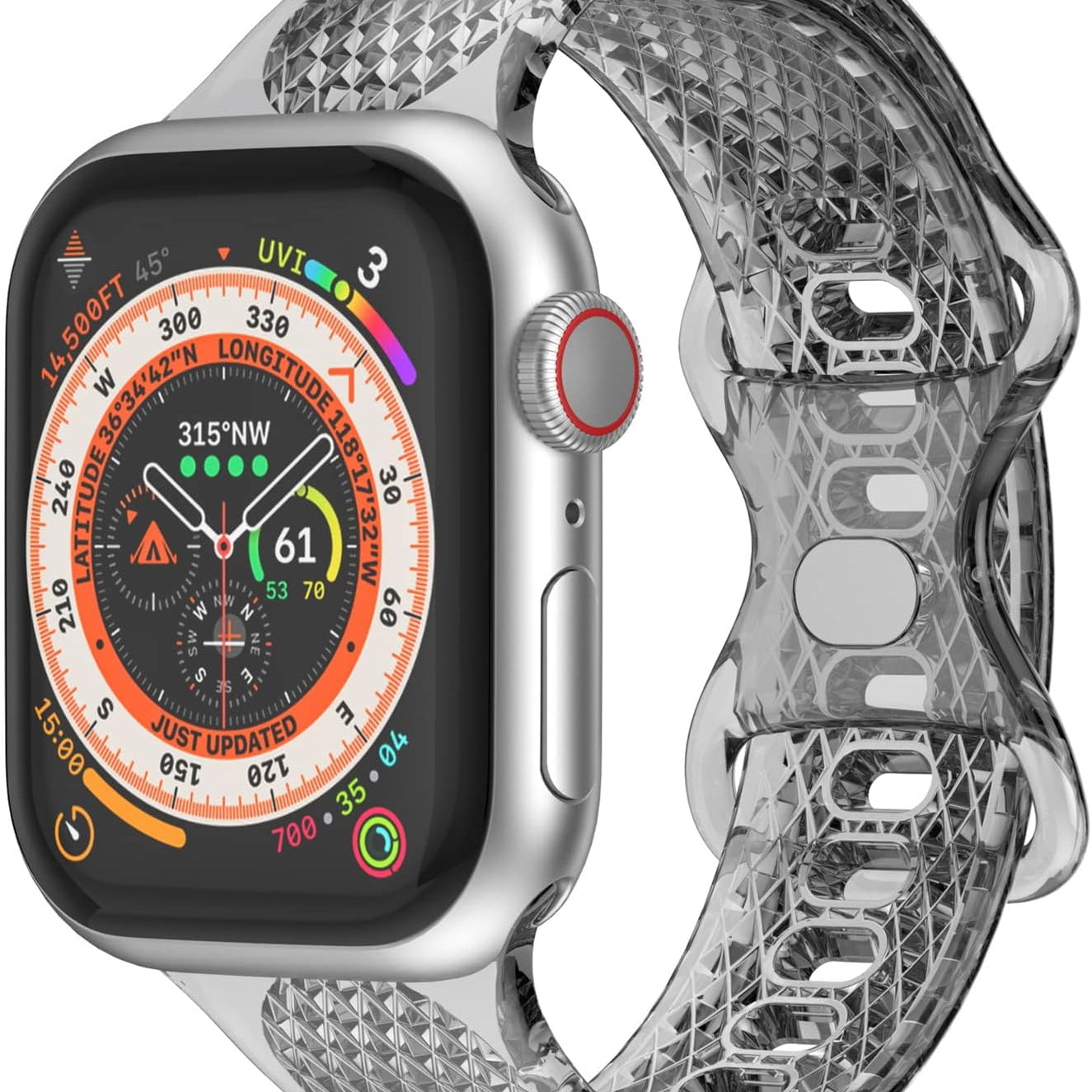 ClearGlide JellyGroove Silicone Sport Band For Apple Watch Multiple Colors Available