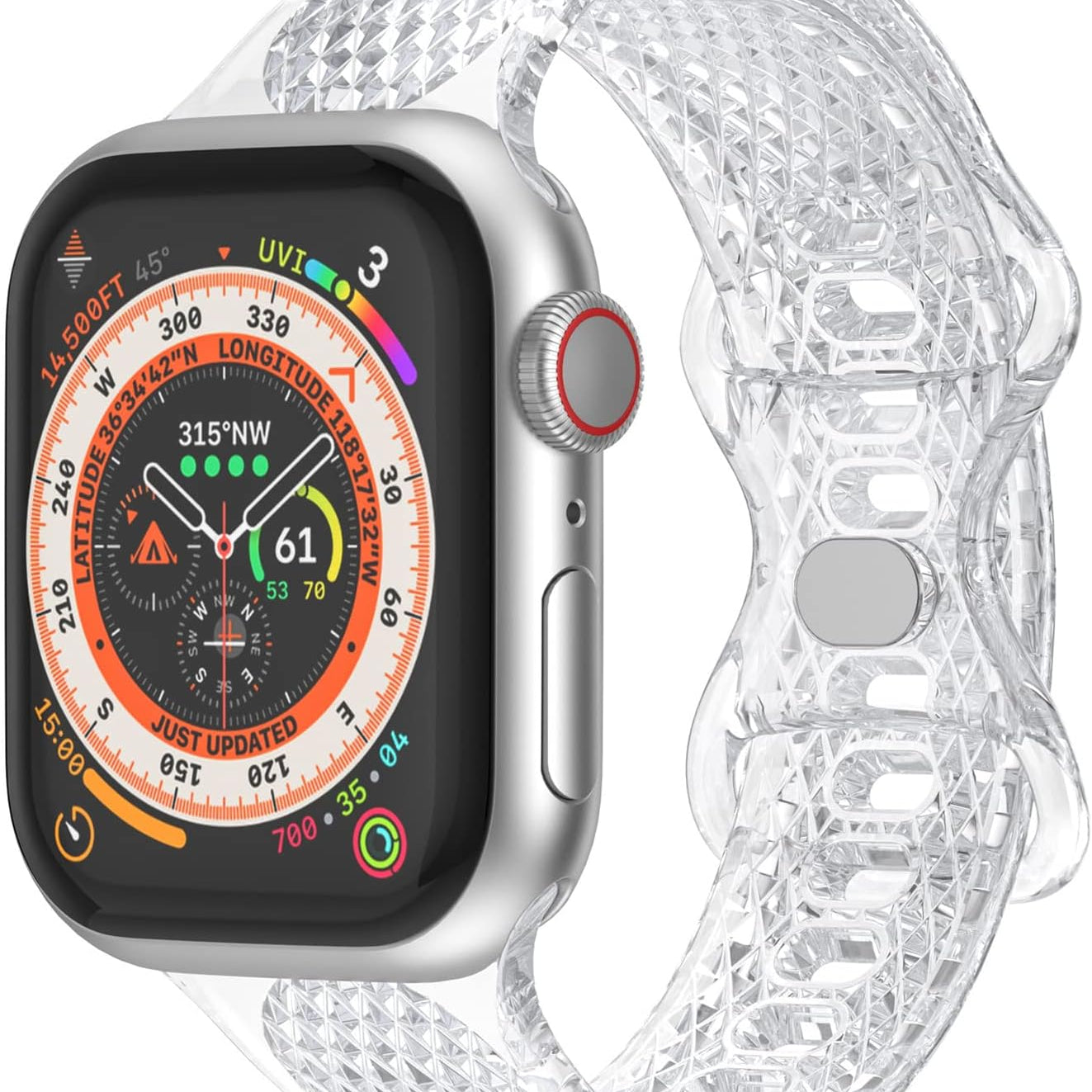 Correa deportiva de silicona ClearGlide JellyGroove para Apple Watch, varios colores disponibles