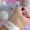 Video: wearing the Pretty in PinkMas Samsung Galaxy Watch band on a rose gold Galaxy Watch, then showing both straps