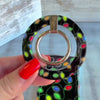 Video: the Christmas Lights matching set, grip ring snapped onto the case, scrunchie worn on the wrist and the phone hanging from the strap