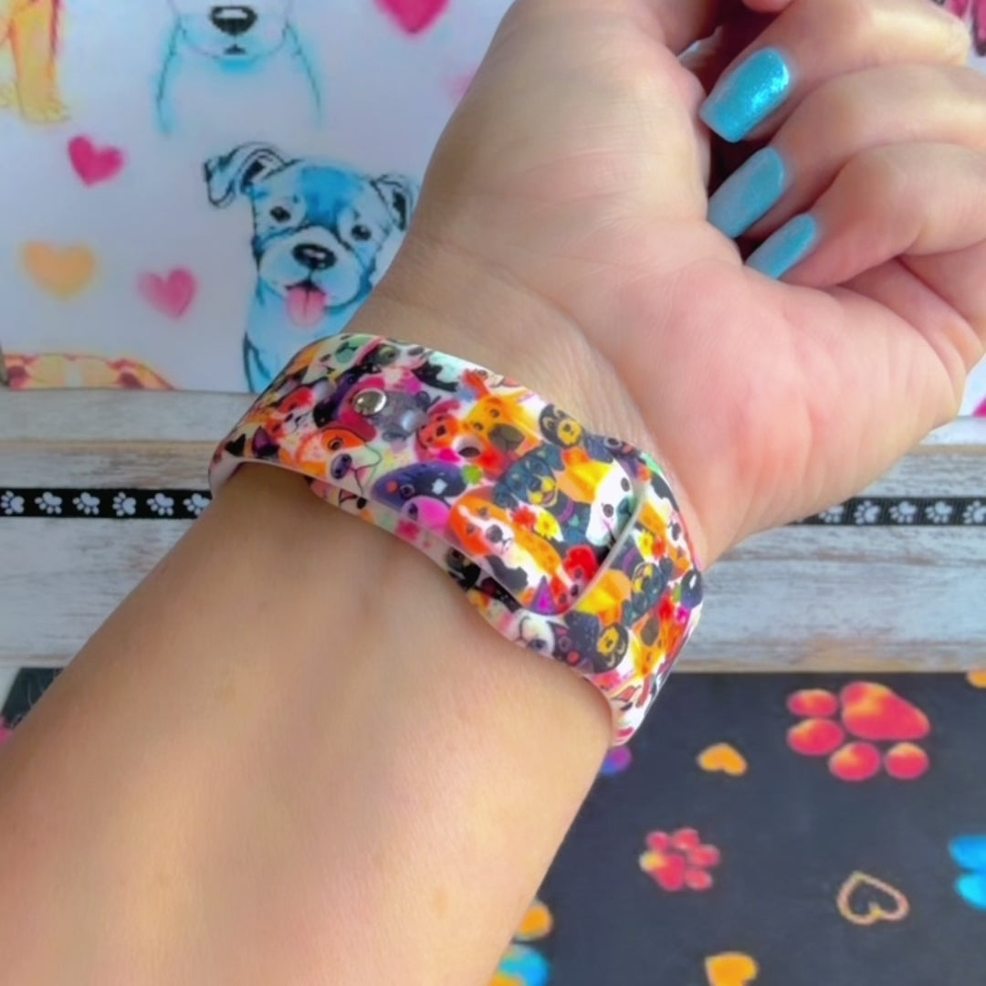Zero Woofs Given colorful dog print silicone band for Samsung Galaxy Watch from Fancy Bands